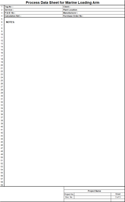 Blank Process Datasheet for Marine Loading Arms - Download