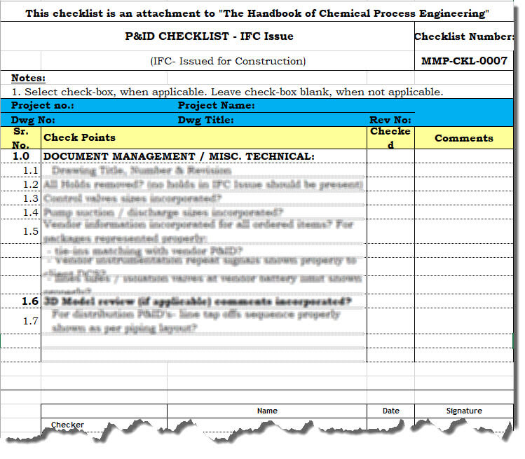 MMP-CKL-0007 PID Check List - IFC P&ID(2)